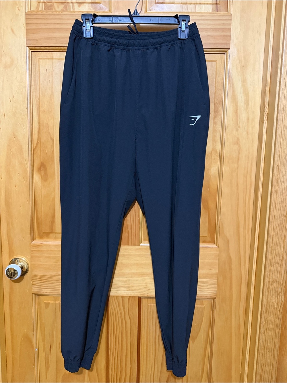Gymshark Woman’s Black Performance Nylon Joggers, Size Medium.